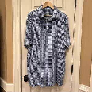 Rhoback Kentucky AOP State Collegiate Performance Polo Golf Men’s Size XXL Blue